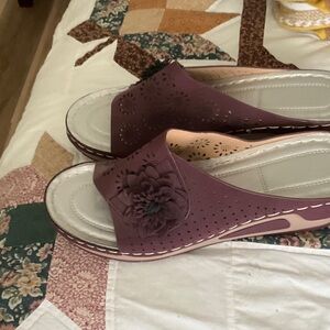 Women's Purple Slide Sandals